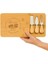 Peynir Sunum Tahtası, 38X17 cm Bambu Servis Tahtası, 3 Parça Bıçaklı Set, Özel Oyma Bölmeli, Sunum ve Ikramlar Için Ahşap 3