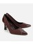 01AYH314810A480 KADIN Süet Kahverengi Taşlı Ince Topuklu Stiletto 2