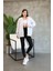 Kadın Genç Unisex Cepli Kapüşonlu Fermuarlı Sweatshirt Hırka 1