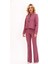 Boydan Düğmeli Mini Ceket & Ispanyol Paça Pantolon Takım-Rose 2