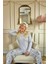Gri Beautiful Desenli Uzun Kollu Bambu Örme Kadın Pijama Takımı 3