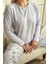 Gri Beautiful Desenli Uzun Kollu Bambu Örme Kadın Pijama Takımı 5