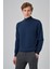Erkek Indigo Basic Yarım Balıkçı Yaka Dynamic Fit Rahat Kesim Triko 1