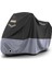 Motosiklet Brandası, Motor Kılıfı, Örtüsü Motor Scooter Brandası (L:220X95X125CM)-SIYAH-GRI 1