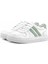 Hakiki Deri Beyaz Yeşil Bağcıklı Fermuarlı Çocuk Sneaker 4