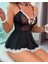 Tegan Fantazi Seksi Fiyonklu Tüllü Dantelli Hizmetçi Babydol Gecelik TG279236 4
