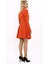 Gömlek Yaka Kısa Ceket & Kısa Kloş Etek-Turuncu 4