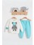 Ayıcık Baskılı Erkek Çocuk 2’li Mevsimlik takım - Turkuaz 1