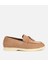 01AYH313760A300 KADIN Süet Deri Bej Gold Aksesuarlı Klasik Loafer 1