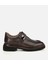 02AYH311670A480 ERKEK Deri Kahverengi Metal Tokalı Klasik Loafer 1