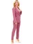 Erkek Yaka Düğme Detaylı Ceket & Dar Paça Pantolon-Rose 4