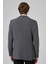 Erkek Siyah Poliviskon Trend Desenli Slim Fit Mono Yaka Dokuma Ceket 5