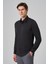 Erkek Siyah Slim Fit Sert Yaka Gömlek 3