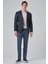 Erkek Lacivert Örme Trend Desenli Slim Fit Mono Yaka Ceket 4