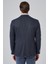 Erkek Lacivert Örme Trend Desenli Slim Fit Mono Yaka Ceket 6
