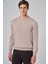 Erkek Bej Basic Bisiklet Yaka Dynamic Fit Rahat Kesim Triko 2