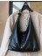 Kadın Siyah Omuz Çantası Yumuşak Iç ve Dış Dokulu Kaliteli Işçilik ve Yumuşak Suni Deri El Çantası 5