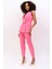 Abiye Yelek & Boru Paça Pantolon Takım-Pembe 2
