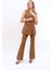 Blazer Yelek & Ispanyol Paça Pantolon-Camel 1