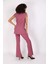 Blazer Yelek & Ispanyol Paça Pantolon-Rose 2