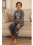 Krm Baskılı Kız Çocuk Pijama takımı - Gri 2