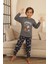 Krm Baskılı Kız Çocuk Pijama takımı - Gri 3