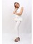 Abiye Yelek & Boru Paça Pantolon Takım-Beyaz 2