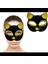 Siyah Renk Gold Simli Kedi Maskesi 2
