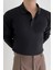 Josse Slim Fit Old Money Düğmeli Polo Yaka Triko Kazak 1