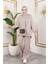 Modal Kumaş Bej Oversize Ikili Takım 1