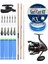 Yekoutdoor Profesyonel Olta Seti Okuma Trio Rex Surf 450CM 120-250 gr 3 Parça Surf Kamışı&okuma Ceymar C-8000A 7+1bb Olta Makinesi 1