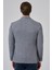 Erkek Lacivert Örme Trend Desenli Slim Fit Mono Yaka Ceket 5
