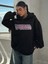 Kadın Baskılı Sweatshırt Kapüşonlu Oversize 3 Iplik Pamuklu 2
