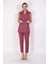 Blazer Yelek & Boru Paça Pantolon-Rose 5