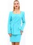 Kare Yaka Ceket-Turkuaz 1