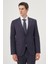Erkek Lacivert Yünlü 8-Drop Trend Çizgili Slim Fit Sivri Yaka Takım Elbise 1