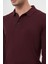 Erkek Bordo Basic Polo Yaka Dynamic Fit Rahat Kesim Triko 3