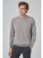 Erkek Gri Basic Bisiklet Yaka Dynamic Fit Rahat Kesim Triko 3