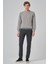 Erkek Gri Basic Bisiklet Yaka Dynamic Fit Rahat Kesim Triko 4