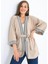 Kadın Kimono Yaka Desenli Kimono Kadın Ceket Bej - 23126 2