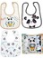 Panda Temalı Microfiber %100 Pamuk Sıvı Geçirmez 3 'lü Mama Önlüğü 1