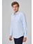 Erkek A. Mavi Basic Düz Desen Italyan Yaka Slim Fit Gömlek 1