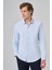 Erkek A. Mavi Basic Düz Desen Italyan Yaka Slim Fit Gömlek 2