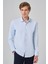 Erkek A. Mavi Basic Düz Desen Italyan Yaka Slim Fit Gömlek 3