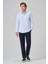 Erkek A. Mavi Basic Düz Desen Italyan Yaka Slim Fit Gömlek 4