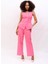 Aller Yelek & Bol Paça Pantolon Takım-Pembe 2