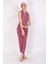 Abiye Yelek & Boru Paça Pantolon Takım-Rose 5