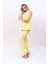 Abiye Yelek & Ispanyol Paça Pantolon Takım-Sarı 2