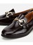 01AYH312420A480 KADIN Rugan Deri Kahverengi Tokalı Klasik Loafer 3