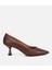 01AYH312480A480 KADIN Deri Kahverengi Esnek Tabanlı Ince Topuklu Stiletto 1